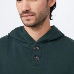 Tentree Men Treefleece 1/4 Button Hoodie