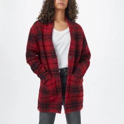 Tentree Women Flannel Cocoon Cardigan 32 Tentree Women Flannel Cocoon Cardigan
