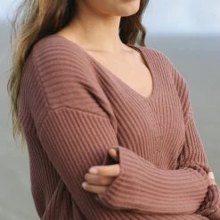 Tentree Women Highline Cotton V-Neck Sweater 52 Tentree Women Highline Cotton V-Neck Sweater