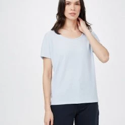 Tentree Women Ribbed Scoop Neck T-Shirt