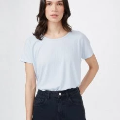 Tentree Women Ribbed Scoop Neck T-Shirt