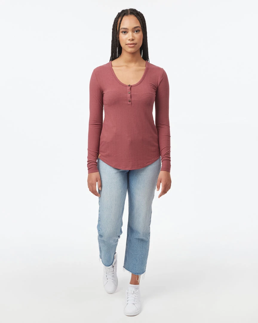 Tentree Women Ribbed Henley Longsleeve 3 Tentree Women Ribbed Henley Longsleeve