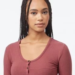 Tentree Women Ribbed Henley Longsleeve 30 Tentree Women Ribbed Henley Longsleeve