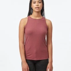 Tentree Women Ribbed High Neck Tank