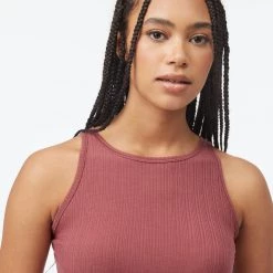 Tentree Women Ribbed High Neck Tank