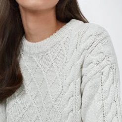 Tentree Women Highline Wool Cable Crew Sweater