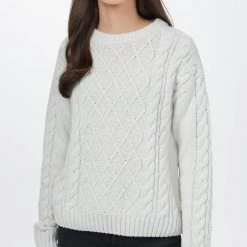 Tentree Women Highline Wool Cable Crew Sweater