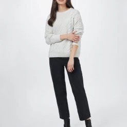 Tentree Women Highline Wool Cable Crew Sweater
