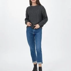 Tentree Women Highline Wool Cable Crew Sweater