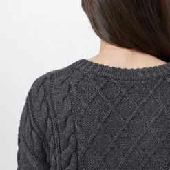 Tentree Women Highline Wool Cable Crew Sweater