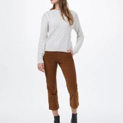 Tentree Women Highline Wool Cable Crew Sweater