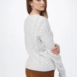 Tentree Women Highline Wool Cable Crew Sweater