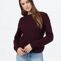 Tentree Women Highline Wool Cable Crew Sweater
