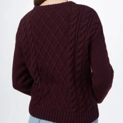 Tentree Women Highline Wool Cable Crew Sweater