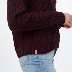 Tentree Women Highline Wool Cable Crew Sweater