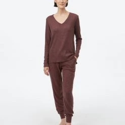 Tentree Wide Waffle V-Neck Top