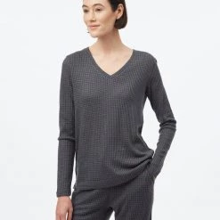 Tentree Wide Waffle V-Neck Top