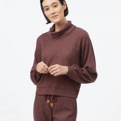 Tentree Wide Waffle Cowl Neck Top Women