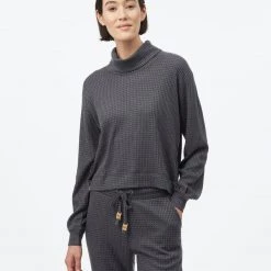 Tentree Wide Waffle Cowl Neck Top Women