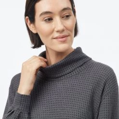 Tentree Wide Waffle Cowl Neck Top Women