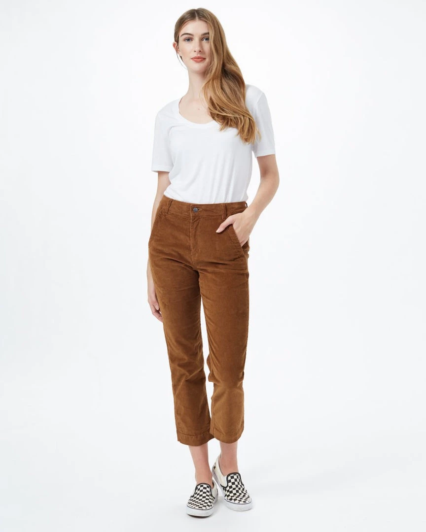 Tentree Women Corduroy Cropped Straight Leg Pant 8 Tentree Women Corduroy Cropped Straight Leg Pant