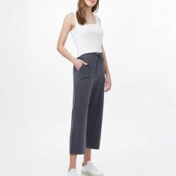 Tentree French Terry Cropped Wide Leg Sweatpant Women 35 Tentree French Terry Cropped Wide Leg Sweatpant Women
