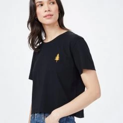Tentree Golden Spruce Crop T-Shirt Women
