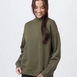 Tentree Women Oversized Mockneck Fleece
